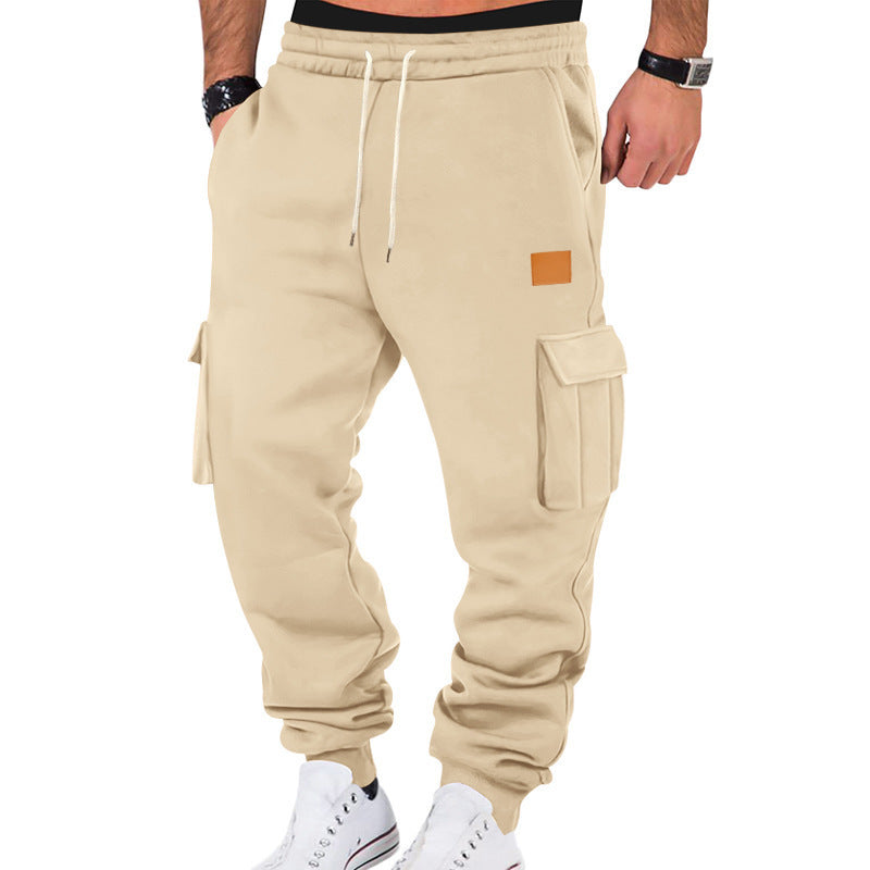 Men's casual sports multi-pocket workwear sweatpants