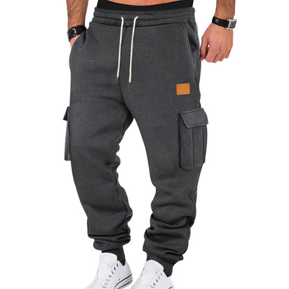 Men's casual sports multi-pocket workwear sweatpants