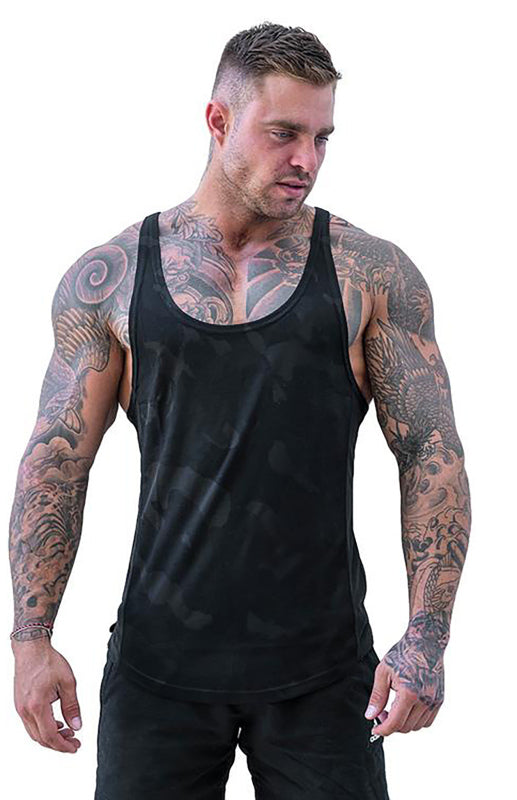 Men's Camouflage Print Breathable Quick Dry Sleeveless Tank Top