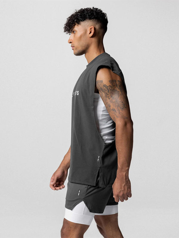 Men's Sports Loose Round Neck Quick Dry Sleeveless Vest