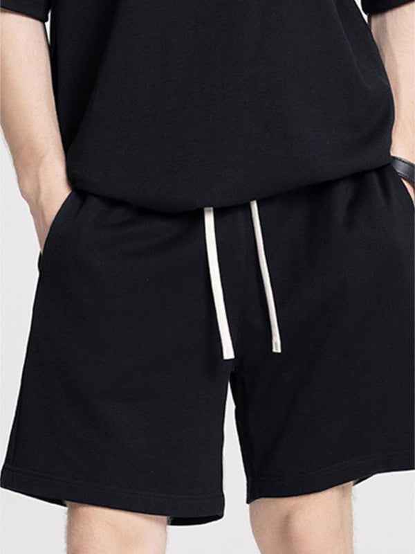 Men's solid color loose casual sports shorts