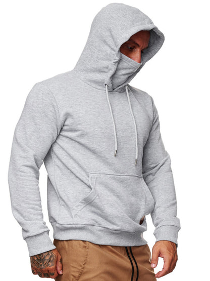 Sweatshirt Hooded Long Sleeve T-Shirt Men's Sweatshirt Mask