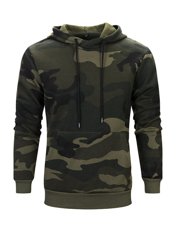 Men's casual camouflage print fashion hooded sweatshirt