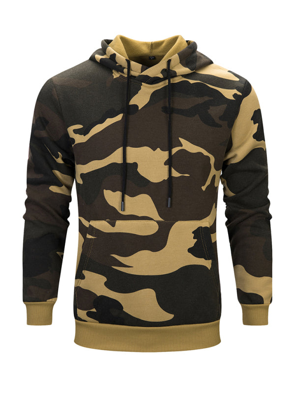 Men's casual camouflage print fashion hooded sweatshirt