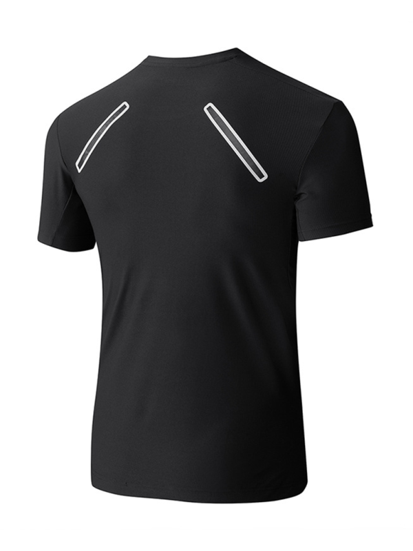 Men's sports outdoor fitness breathable stretch short-sleeved T-shirt