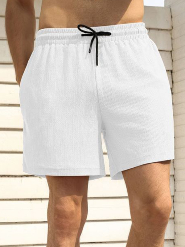 Men's casual sports shorts running shorts quick-drying lined double-layer woven shorts