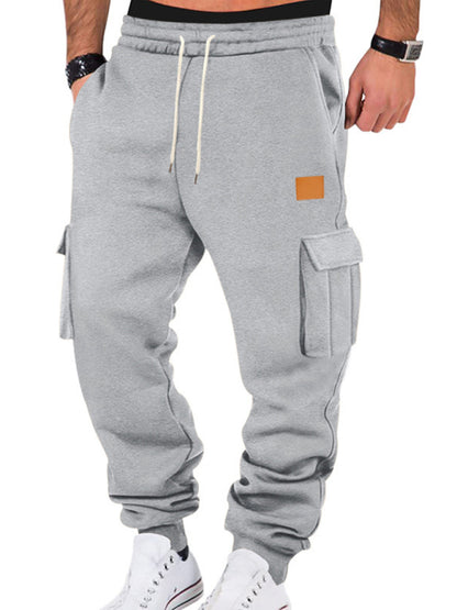 Men's casual sports multi-pocket workwear sweatpants