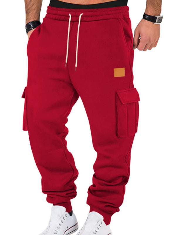 Men's casual sports multi-pocket workwear sweatpants