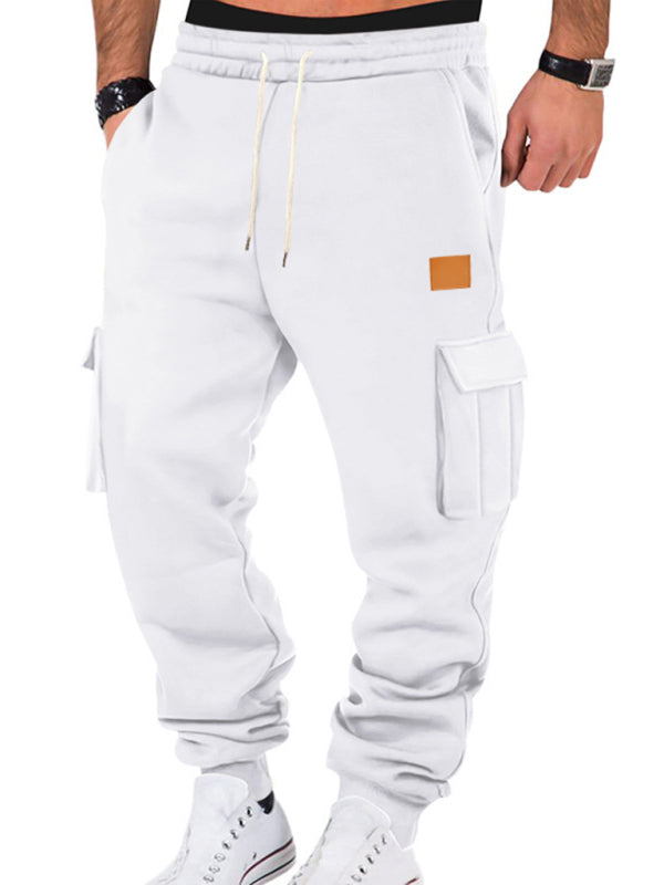 Men's casual sports multi-pocket workwear sweatpants