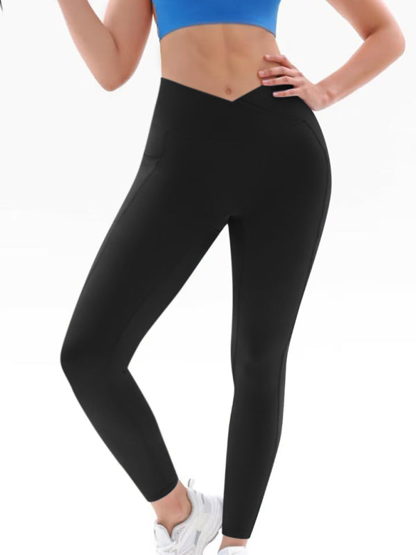 New Women's High Waist Hip Pocket Yoga Pants