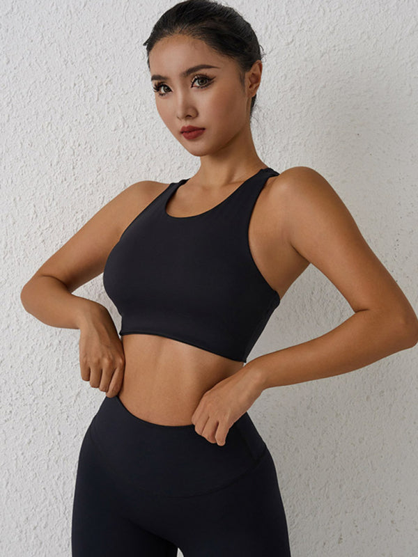 New beautiful back sports bra shock-proof yoga running high-intensity sports vest