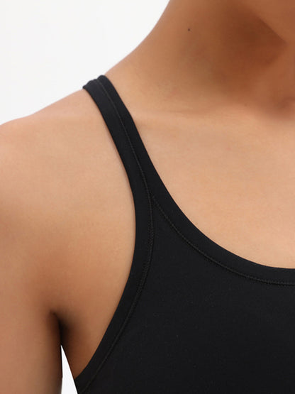 Yoga vest with chest pads antibacterial nude sports bra all-in-one beautiful back bra