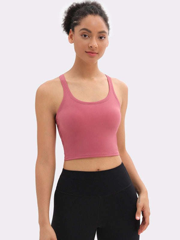 Yoga vest with chest pads antibacterial nude sports bra all-in-one beautiful back bra