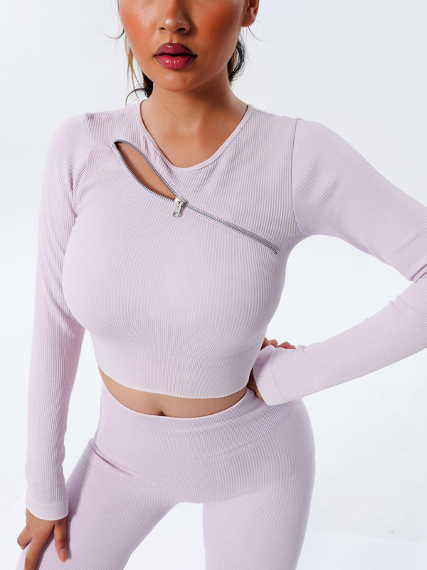 Quick Dry Long Sleeve Seamless Yoga Wear Top