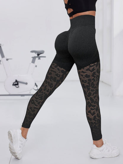 Double Butt Lift Yoga Pants Seamless Hollow Out Fitness Pants Leggings Sports Pants