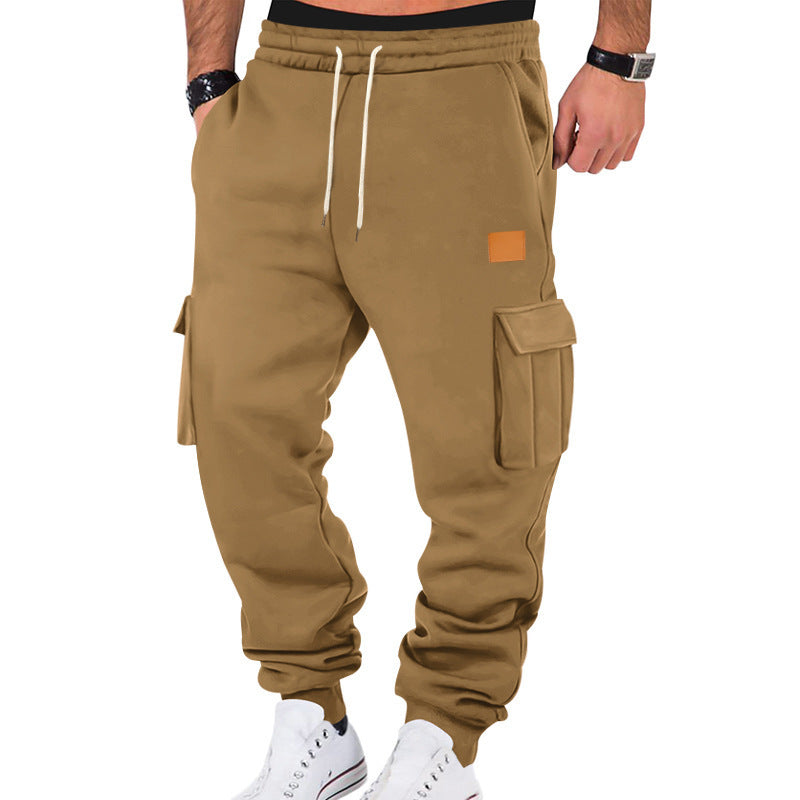 Men's casual sports multi-pocket workwear sweatpants